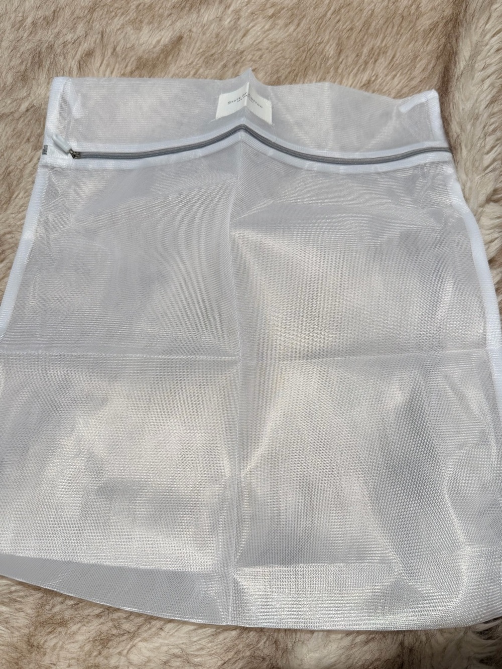 State of Cotton White Mesh Garment Bag with Zipper NEW in package